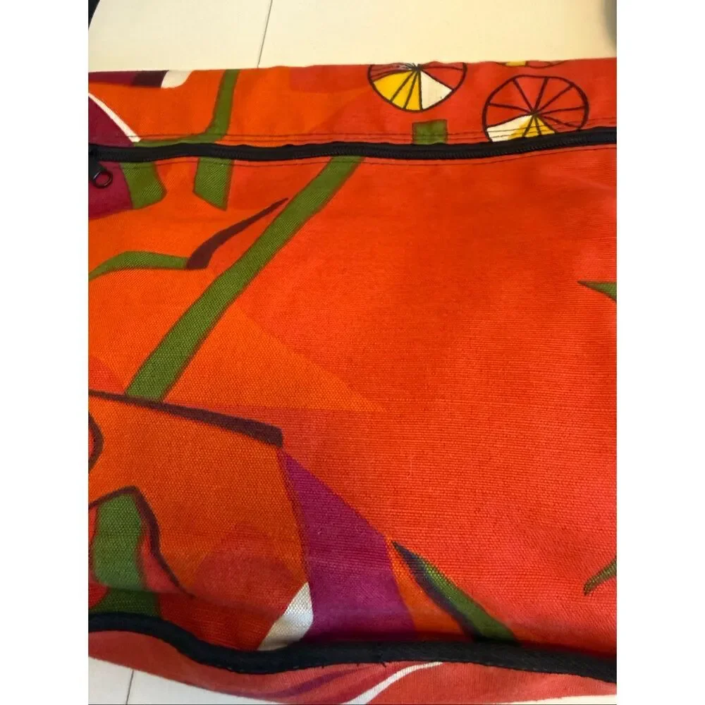IDeal of Sweden Red/Orange Canvas Tote/Messenger Bag Adjustable Strap Large